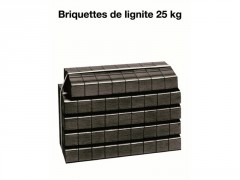 BRIQUETTE DE LIGNITE 18CM 25 KG